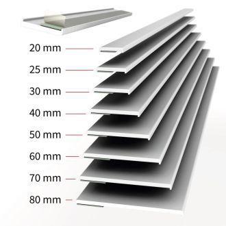 Flachprofil Abdeckleiste 6 Meter weiß